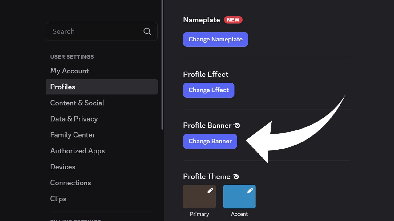 upload discord banner steps